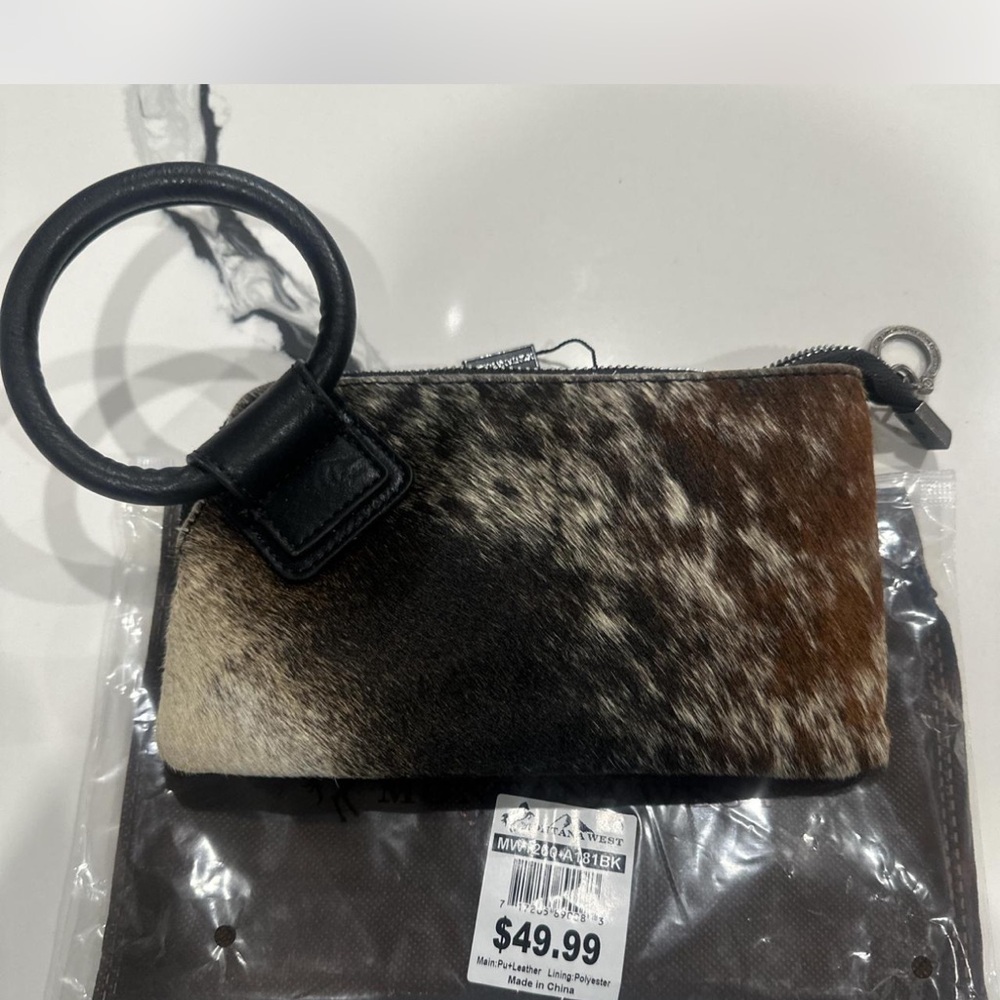 Cowhide Wristlet